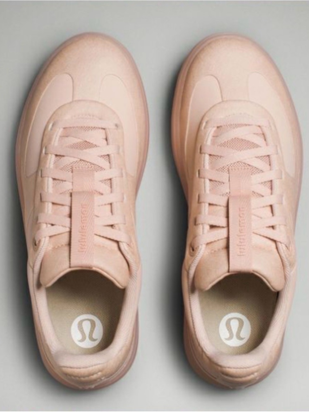 lululemon athletica Women's Blush Pink Lace-Up Athletic Sneakers S 6 1/2-23.5 CM